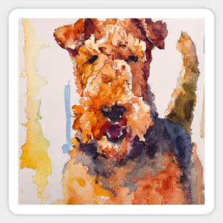 Welsh Terrier Watercolor - Dog Lovers Sticker